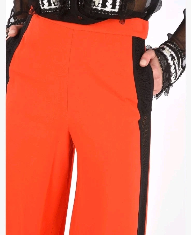 Vestido/pantalones de fiesta Just Cavalli cintura alta pierna ancha talla 40 IT (4, XS) rojo negro Foto 4 de 4