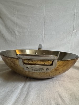 Williams-Sonoma Copper Exterior Wok   Stainless Interior   12 
