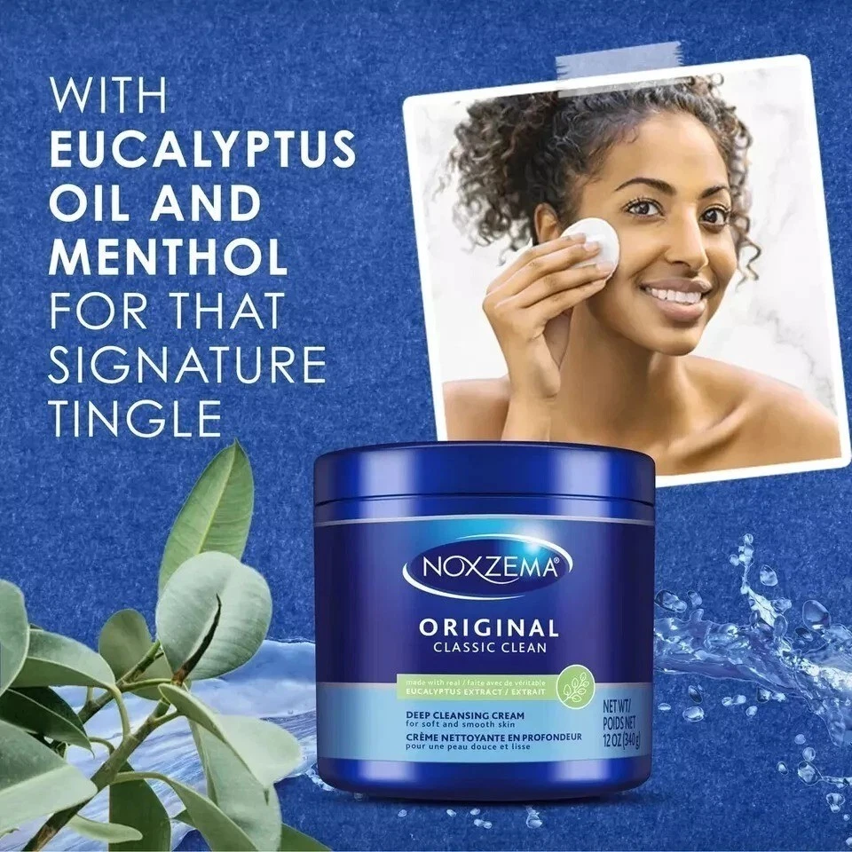 Paquete de 2 cremas limpiadoras profundas originales Noxzema Classic Clean de 12 oz (340 g) cada una Foto 2 de 4