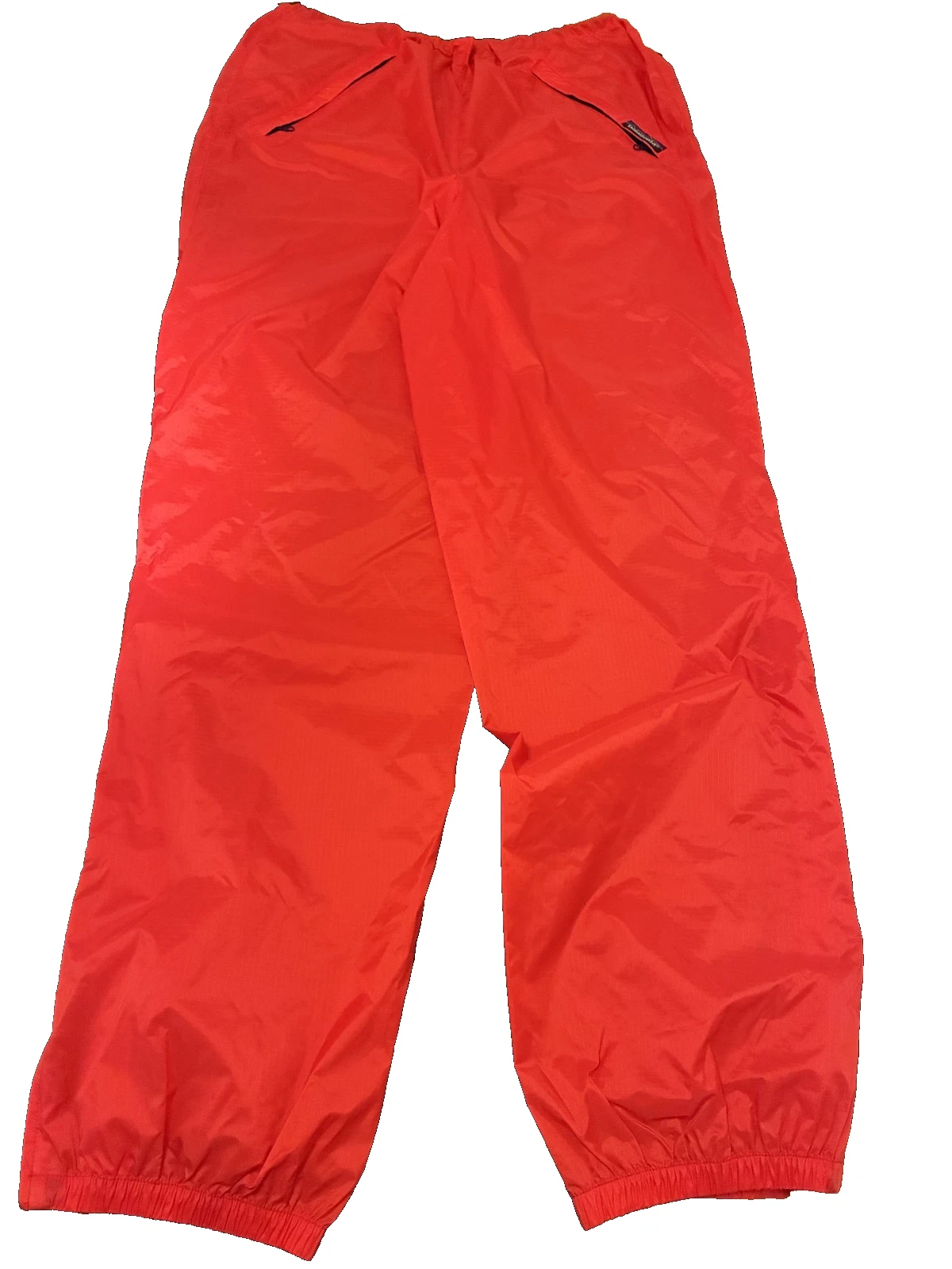 Patagonia Nylon Wind/Rain/Ski Shell Pant @34-36W 33L Red Boot Zip Elastic/Toggle