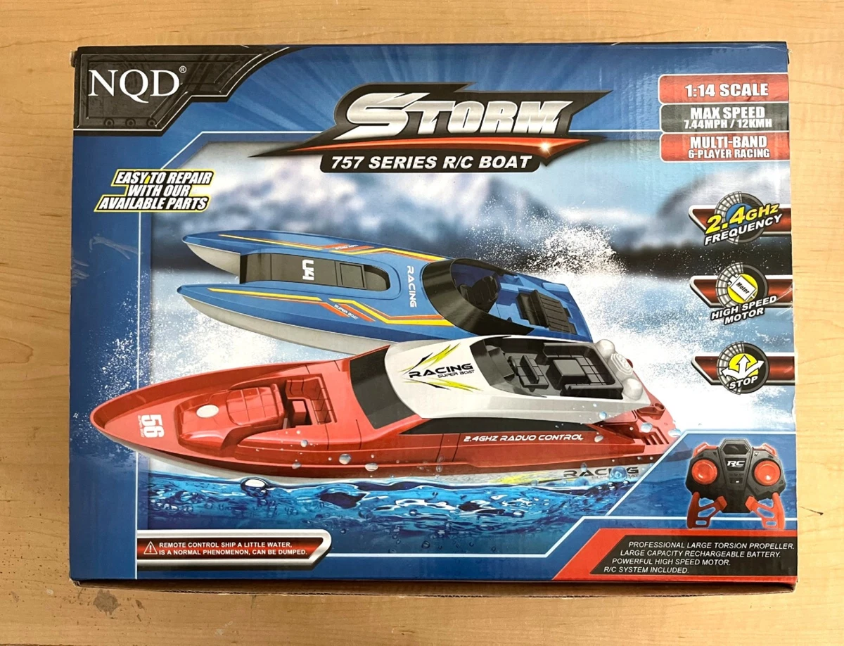 未使用？ NQD SPEED STORM ラジコン 高速魚雷艇 757T-069 Speed Storm Radio Controlled Mosquito Craft Boat RC 757 NQD Yellow