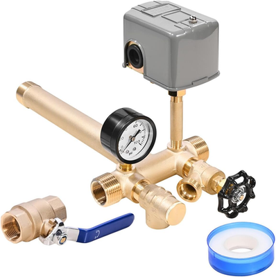 #ad #ad 1quot; X 11quot; Well Pressure Tank Tee Kit with 30 50PSI Switch 8 Pieces Pure Brass P $105.12