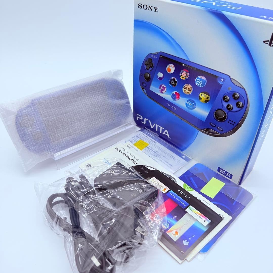 Near Mint SONY Playstation PS Vita PCH-1000 Console Sapphire Blue