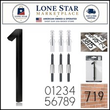 5" Floating House Number Sign in Stainless Steel - Easy Install  Rust-Proof