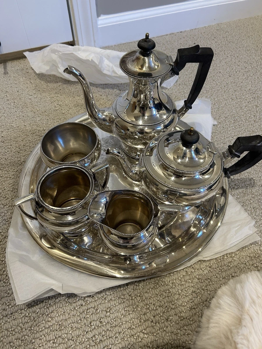 Wallace Tea Set In Antique Us Sterling Silver Teapots, Coffee Pots