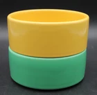 Vintage Fiesta Kitchen Kraft Stacking Refrigerator Set 2 Pc Yellow Green