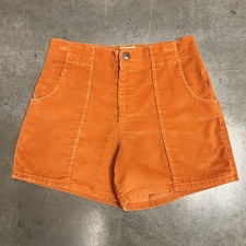 Vintage 80s 70s OP Mens Shorts 33 Cotton Corduroy Beach Flat Front Orange