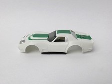 AFX TRAS CORVETTE WHITE/GREEN HO SLOT CAR BODY UNUSED 