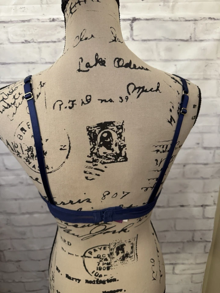 Adore Me Andy Unlined Bra Size 36B Demi Stappy Embroidered Underwire Sexy - Image 3 of 4