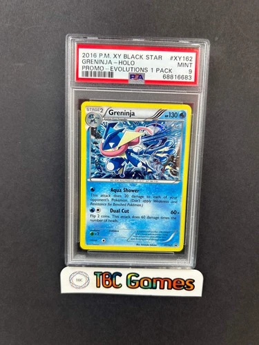 Greninja XY162 Black Star Promo Evolutions Blister Cosmos Holo PSA 9