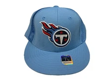 Tennessee Titans NFL Reebok Baby Blue Tonal Piping 7 5/8 Fitted Cap Hat $26