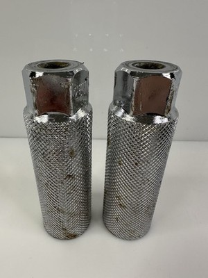 Vintage 1990's GT Bicycles BMX Freestyle Axle Pegs 4” 26t Chrome