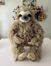Wild Republic Three-Toed Sloth Plush 12” Stuffed Animal Toy