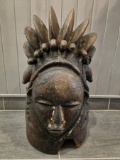 Casque Mende Art Africain Rare!