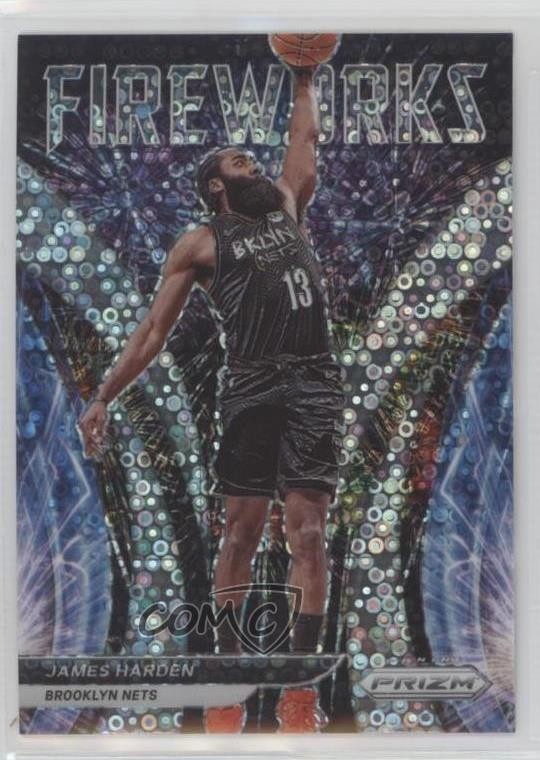 2021-22 Panini Prizm Fireworks Fast Break Prizm James Harden #14 3m8