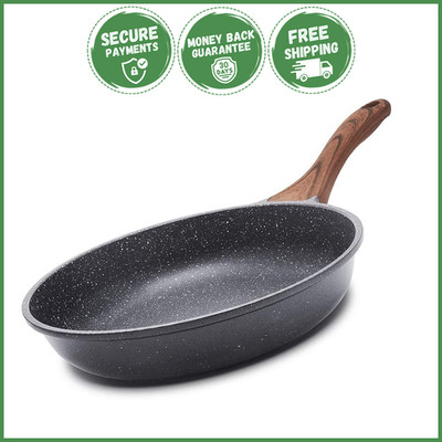 NONSTICK FRYING PAN SKILLET Omelette Swiss Granite Coating Kitchen Cookware