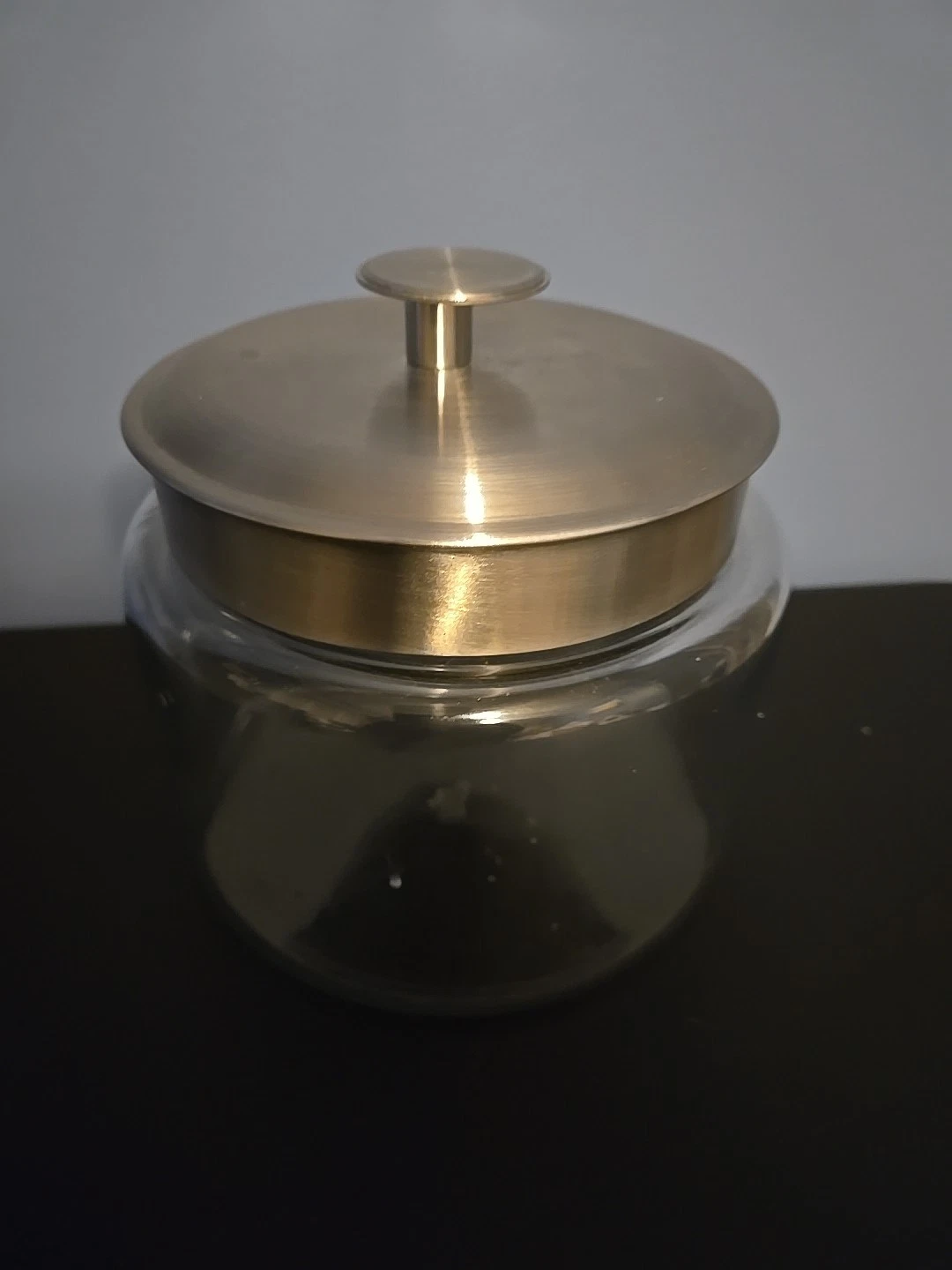 Anchor Hocking Montana Clear Glass Apothecary Jar Canister w/Stainless Steel Lid