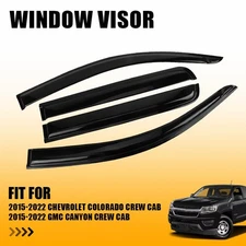 For 2015-2022 Chevy Colorado Acrylic Sun Window Guard Visors Rain Cab 4pcs Crew