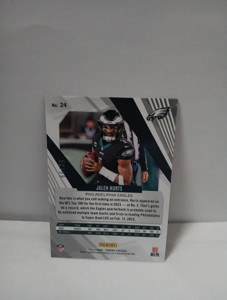 2023 Panini Phoenix Jalen Hurts  50/99 Orange Seismic - Image 2 of 4