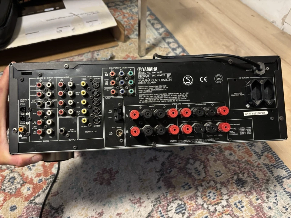 Yamaha RX-V457 Dolby Digital 6.1 AV-Receiver Schwarz mitFernbedienungGuteZustand - Bild 3 von 3