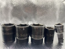 Bundle Lot Of 5 SK Tools USA 1/2" Drive 1" 6 Point Standard Impact Socket 34032