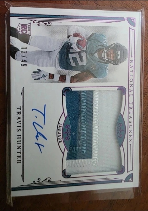 2025 National Treasures Travis Hunter Rookie Patch Auto /99 Jersey #156 RPA