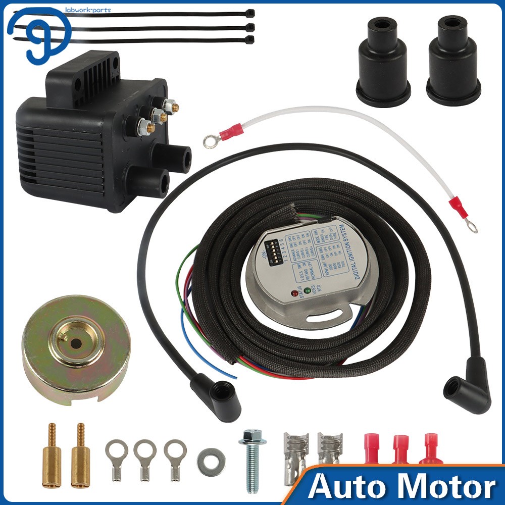 Single Fire Programmable Ignition Coil Kit For Evo Big Twin XL 1970-2003 53-660