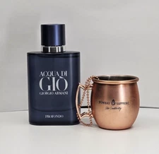 Acqua Di Gio Profondo by Giorgio Armani Eau De Parfum Spray - 1.35oz - Value Set