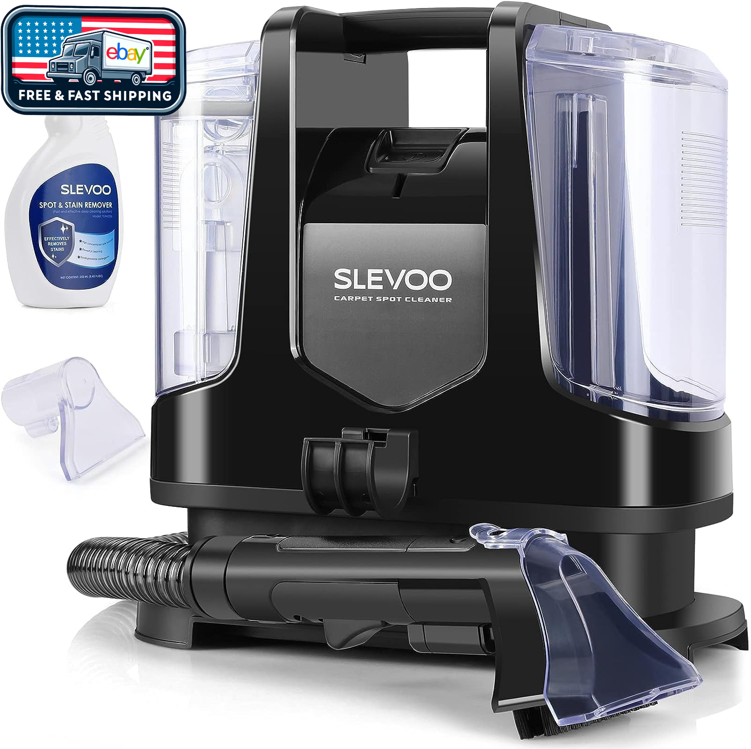 Carpet Cleaner 10.5Kpa 400W Portable Upholstery Cleaner W/ Spot & Stain-image