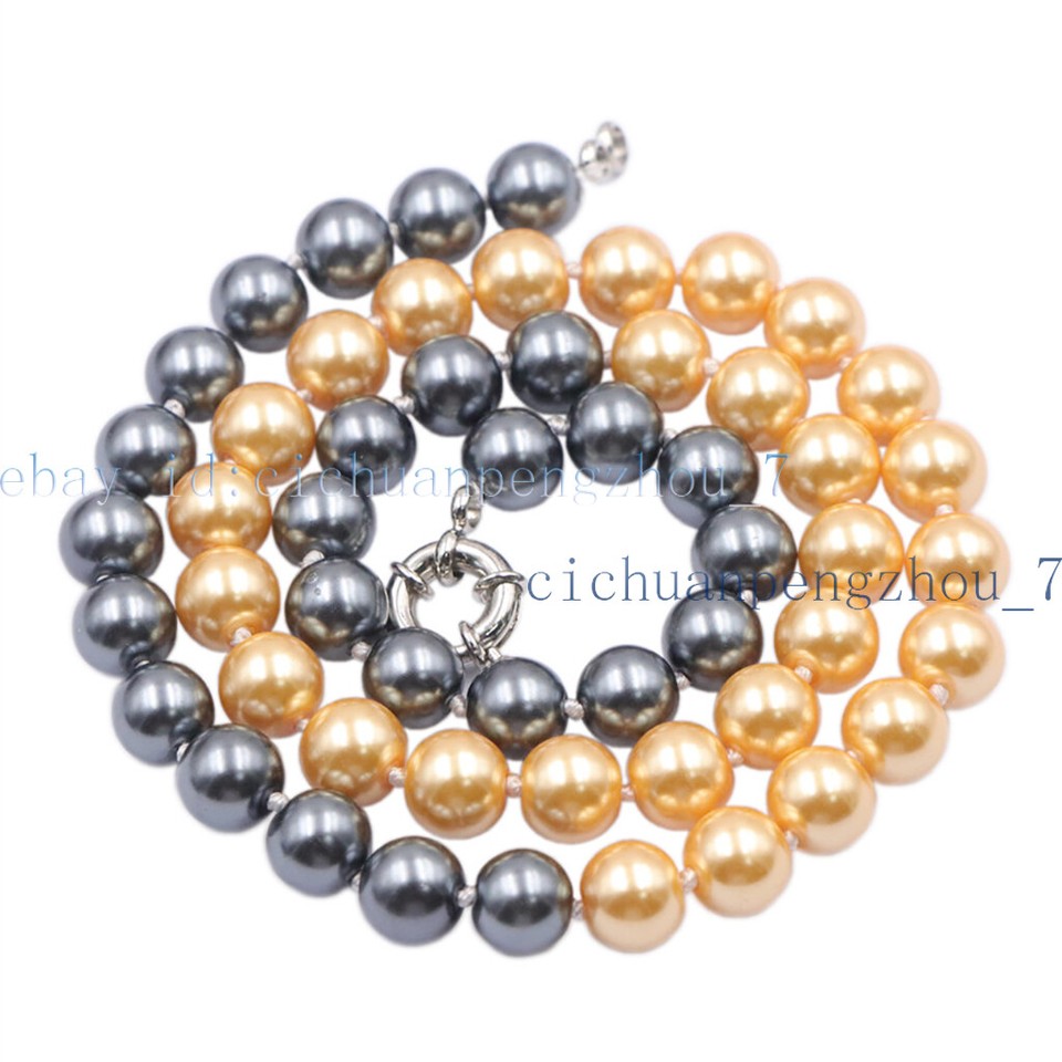 8mm Multicolor South Sea Shell Pearl Round Beads Jewelry Splice ...