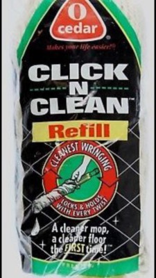 Vintage O Cedar Click N Clean Yarn Self-Wringing Mop Refill # 198 New!!