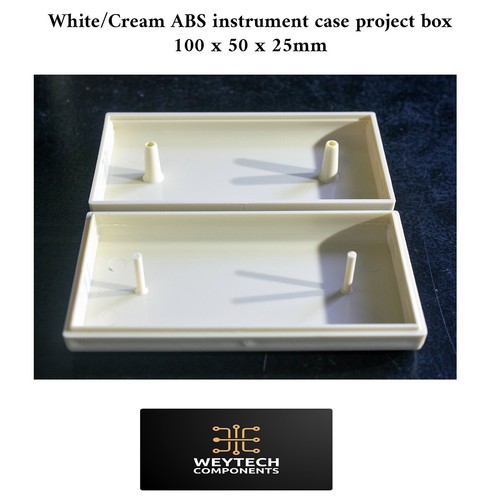 White/Cream ABS 100x50x25mm Electronics Enclosure Box Project Case Instrument - Picture 6 of 6