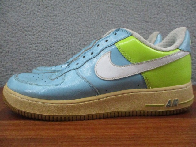 Vintage Nike Air Force 1 Low Pixie Shoes Mens Size 10.5 Blue Lime 312945-412 s-l400.jpg main image 2