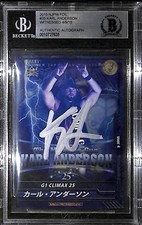Karl Anderson Signed 2015 New Japan Pro Wrestling Foil Card BAS COA Bullet Club