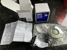 LAP Fixed Round Mains Voltage Downlight in Polished Chrome Bathroom IP44 NEW