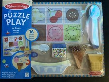 Melissa Doug Wooden Play Puzzle 16pcs-Ice Cream. Brand New