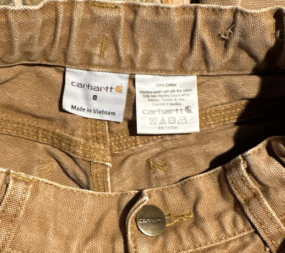 Carhartt Carpenter Pants Workwear Rugged Duck Canvas Size 8 Youth | eBay