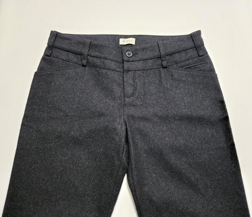 Ibex Women Size 8 32x32 Black Charcoal Wool Pants Pockets - Picture 3 of 12