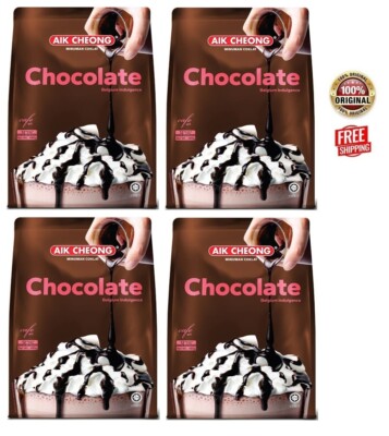 4X INSTANT CHOCOLATE DRINK Belgium Indulgence 48 SACHETS AIK CHEONG - FREE SHIP