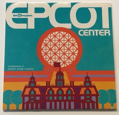 レア・パーク地図『米国エプコットセンター(1982)』&ステッカー中古品 Vintage 1982 Walt Disney World Epcot Center Information
