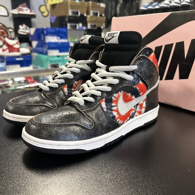 NIKE ナイキ DUNK HIGH PRO SB HUF 305050-102 ダンクハイプロSBハフスニーカーUS9 ブラック/オレンジ 305050 102 Nike HUF x Dunk Pro SB High TieDye 2004 Size 11 WORN