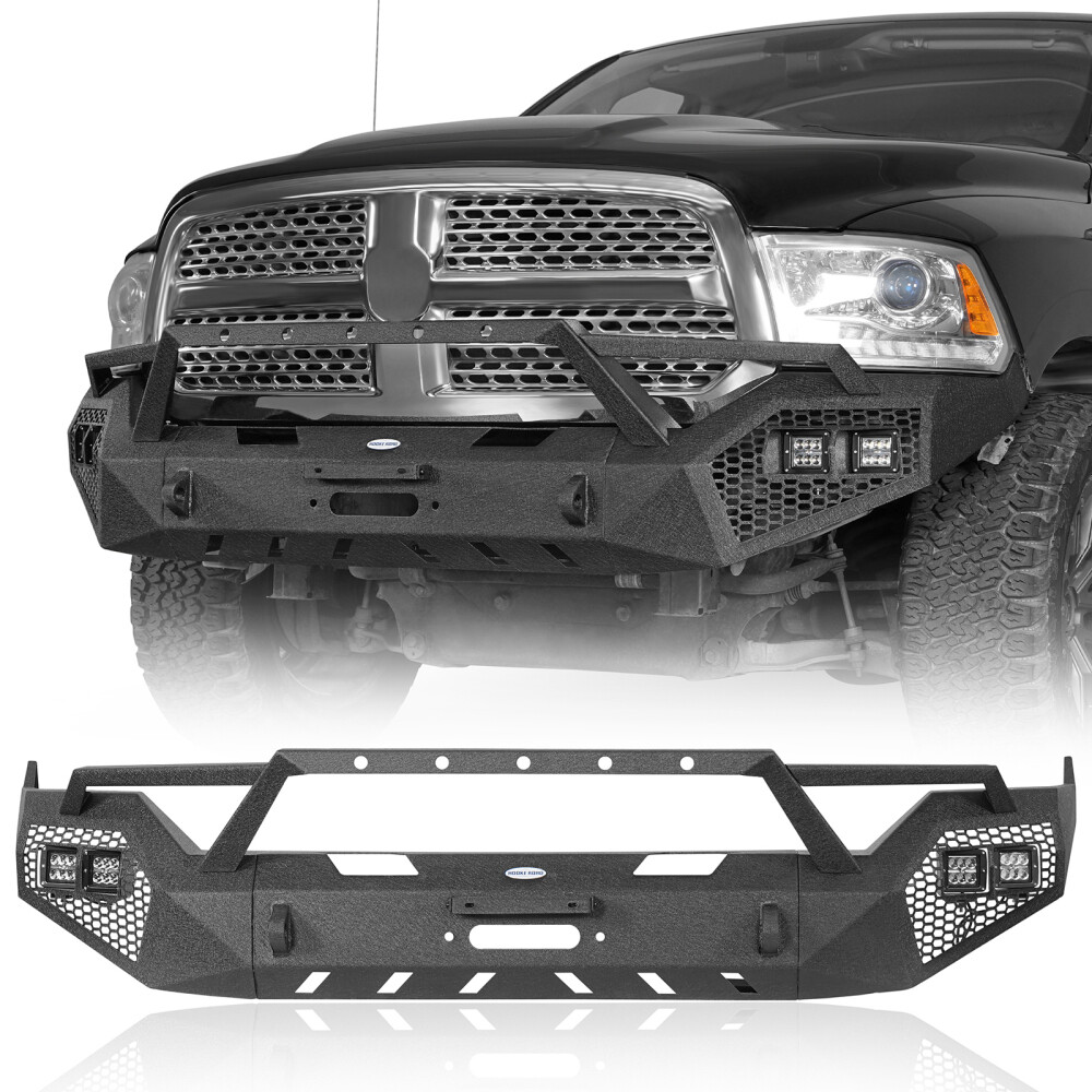 Hooke Road Front Rear Bumpers Fit 2013 2014 2015 2016 2017 2018 Dodge Ram 1500