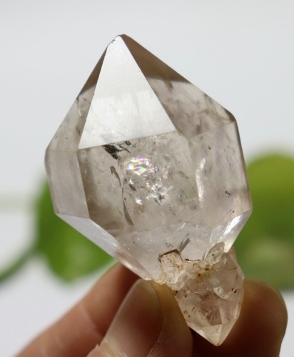 39.5g Rainbow+Top Quality Herkimer Diamond Crystal Quartz Single End Specimen - Picture 6 of 19