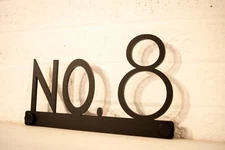 House Number Sign Personalized Laser Cut Address Modern Wall Plaque 13in x 7 in