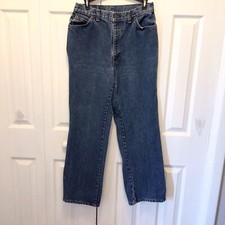 VTG Levi Strauss  Co Womens 70  s Orange Tab Dark Wash Straight Leg Jeans Sz 16