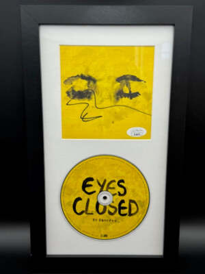Ed Sheeran Signed Custom Framed ''Eyes Closed'' CD Album Insert with Disc