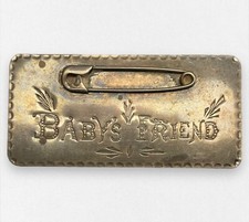 Absolutely Cute Vintage 1900's G L Co. Baby's Friend Sterling Silver Pin Box 76G