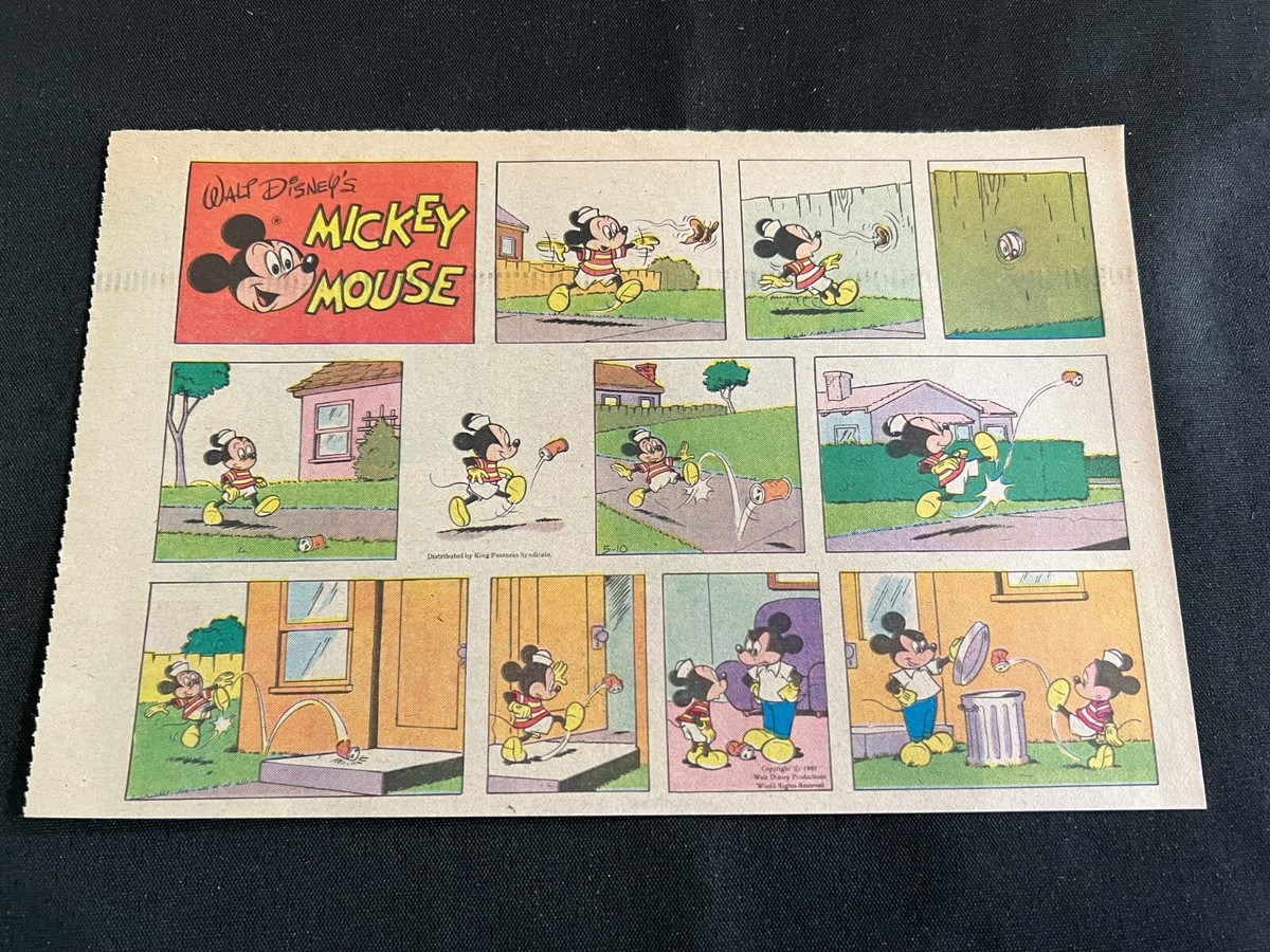 TH14 Walt Disney's MICKEY MOUSE Lot of 21 Sunday Tabloid