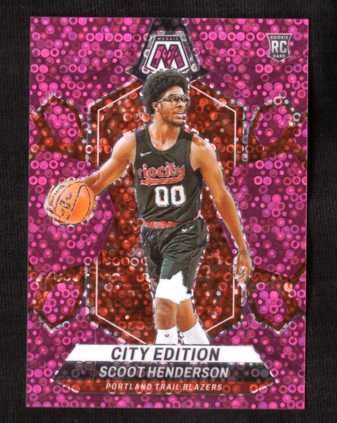 2023-24 Panini Mosaic Scoot Henderson Pink Disco Prizm City Edition RC 16/20