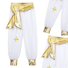 Boys Arabian Prince Pants Arab Costume Halloween Party Dance Trousers Cosplay
